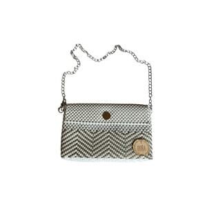 La Doña Mexa Artisan Woven Small‎ Clutch with Silver Chain Strap - Handmade